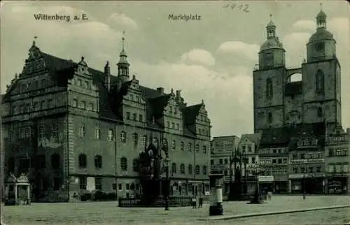 Ak Lutherstadt Wittenberg, Marktplatz