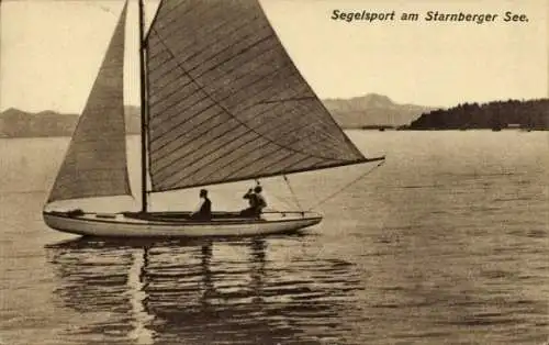 Ak Starnberger See, Segelsport, Segelboot
