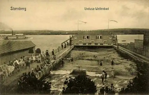 Ak Starnberg in Oberbayern, Undusa-Wellenbad