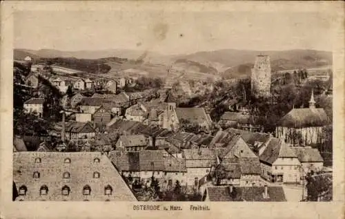 Ak Osterode am Harz, Teilansicht, Freiheit