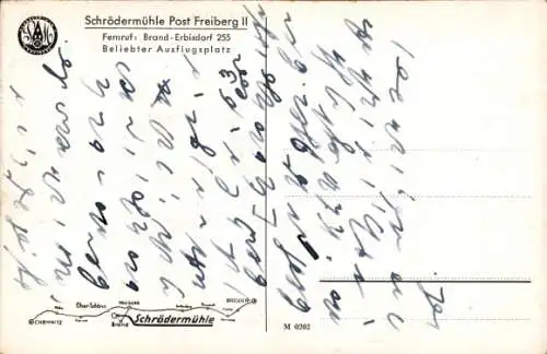 Ak Freiberg Sachsen, Schrödermühle, Wald, Umgebung