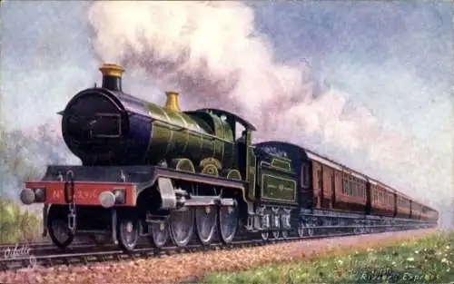 Künstler Ak Britische Eisenbahn, Cornish Riviera Express, Tender 2916