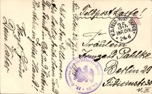 Ak Marschall Paul von Hindenburg, Schlachtfeld, Deutsche Soldaten, I. WK