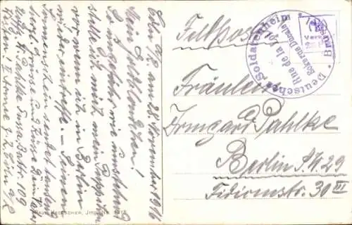 Künstler Ak Warde Traver, C., Junges Mädchen, Brünett, Portrait
