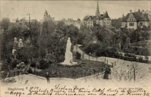 Ak Magdeburg an der Elbe, Königin Luise Garten