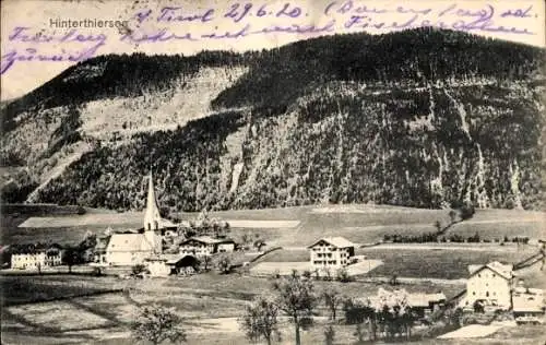 Ak Hinterthiersee Tirol Österreich, Teilansicht, Kirche