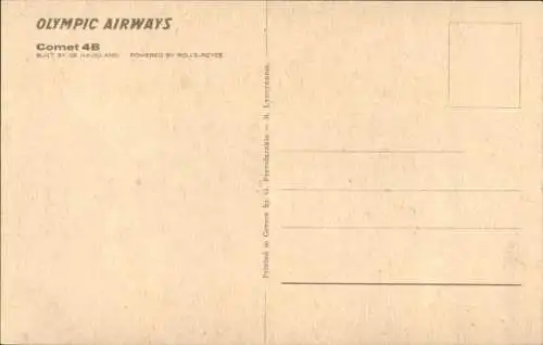 Ak Griechisches Passagierflugzeug, De Havilland Comet 4B, Olympic Airways, SX DAK