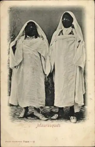 Ak Maghreb, Zwei Araberinnen in Trachten