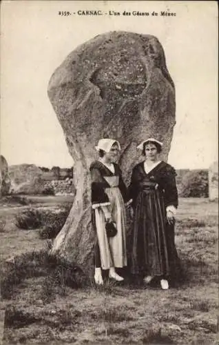 Ak Carnac Morbihan, einer der Riesen von Menec
