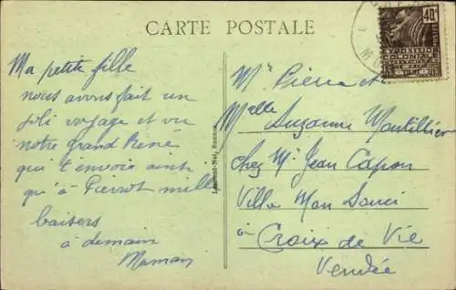 Ak Carnac Morbihan, einer der Riesen von Menec