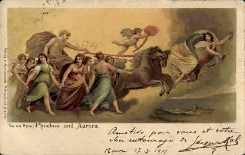 Künstler Litho Reni, Guido, Phoebus und Aurora, Mythologie