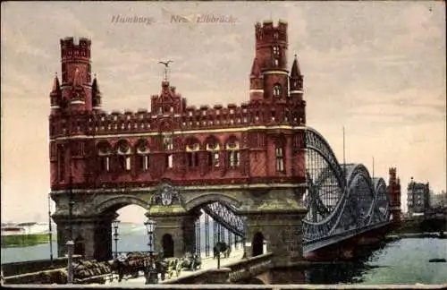 Ak Hamburg, Neue Elbbrücke