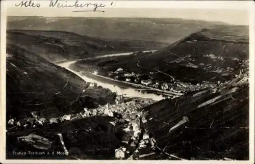 Ak Traben Trarbach an der Mosel, Panorama, Weinberge