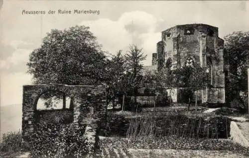 Ak Zell an der Mosel, Marienburg, Ruine