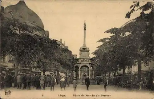 Ak Lüttich Lüttich Wallonien, Place du Marche