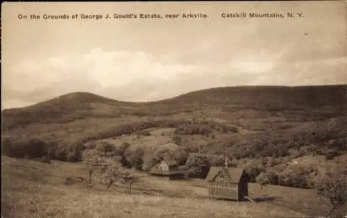 Ak Catskill Mountains New York USA, Auf dem Gelände des Anwesens von George J. Gould