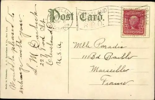 Ak Cleveland Ohio USA, Garfield-Denkmal