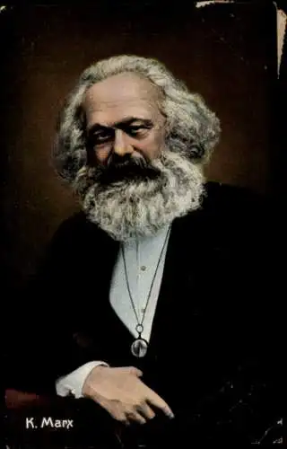 Ak Philosoph, Nationalökonom und Gesellschaftstheoretiker Karl Marx, Portrait