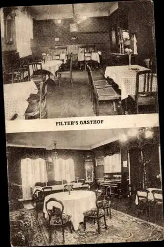 Ak Hamburg Wandsbek Bergstedt, Filter´s Gasthof, Innenansicht