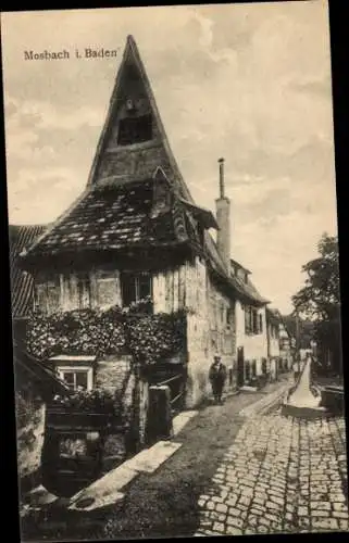 Ak Mosbach am Odenwald Baden, Straßenpartie