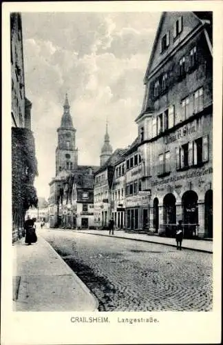 Ak Crailsheim in Württemberg, Langestraße