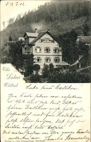 Ak Bad Wildbad im Schwarzwald, Villa Ladner