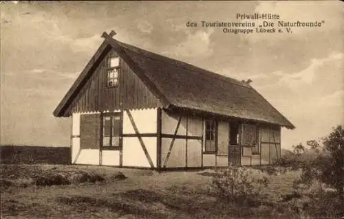 Ak Hansestadt Lübeck, Priwall Hütte des Touristenvereins Die Naturfreunde