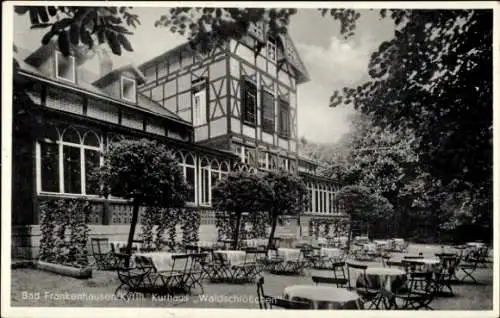 Ak Bad Frankenhausen am Kyffhäuser Thüringen, Kurhaus Waldschlösschen, Terrasse