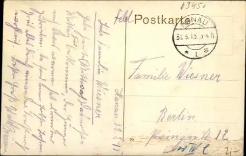 Ak Hanau am Main, Paradeplatz mit Infanterie Kaserne