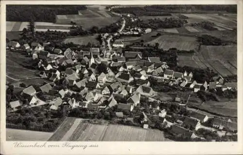 Ak Wiesenbach Blaufelden in Württemberg, Fliegeraufnahme