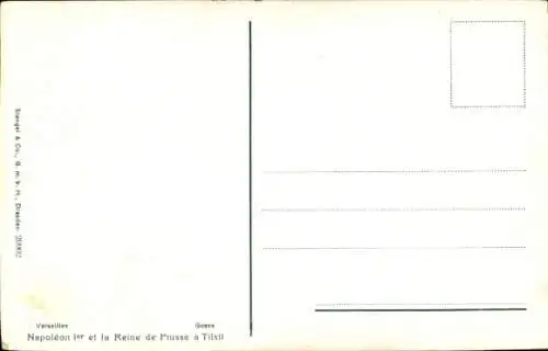 Künstler Ak Gosse, Napoléon I., Köngin von Preußen, Tilsit
