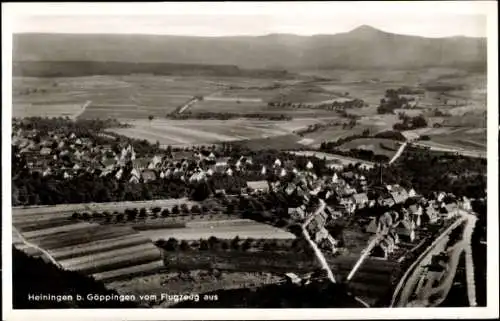 Ak Heiningen in der Schwäbischen Alb, Fliegeraufnahme