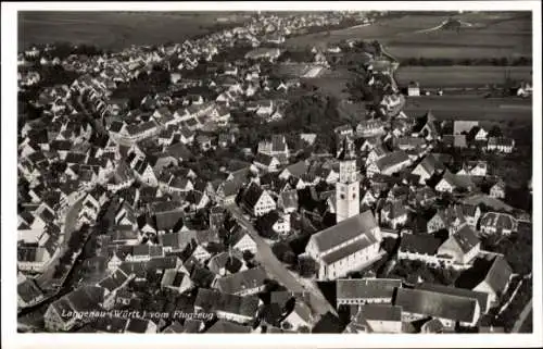 Ak Langenau in Württemberg, Fliegeraufnahme