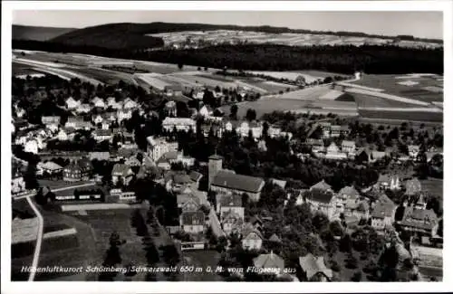 Ak Schömberg im Schwarzwald Württemberg, Fliegeraufnahme