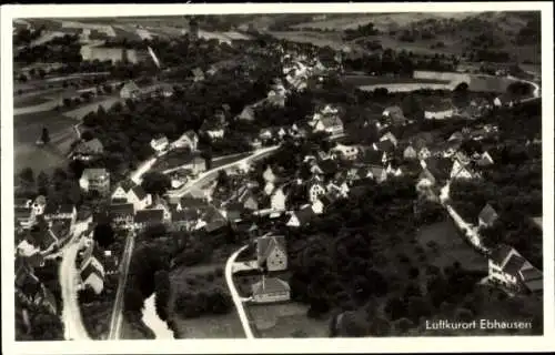 Ak Ebhausen im Schwarzwald Württemberg, Fliegeraufnahme