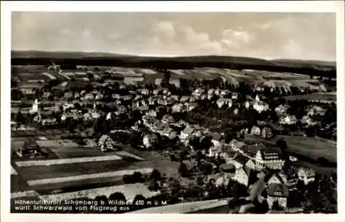 Ak Schömberg im Schwarzwald Württemberg, Fliegeraufnahme