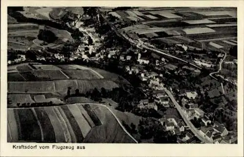 Ak Kraftsdorf in Thüringen, Fliegeraufnahme