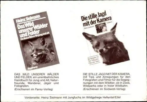 Ak Schauspieler Heinz Sielmannn, Portrait, Fuchs, Autogramm