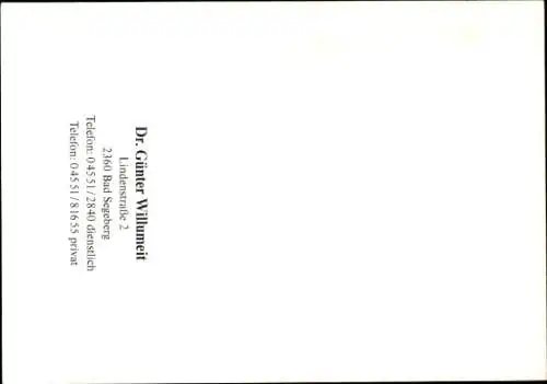 Ak Schauspieler und Sänger Günter Willumeit, Portrait, Autogramm