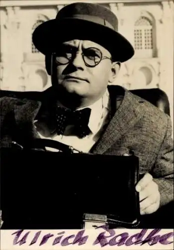 Ak Schauspieler Ulrich Radke, Portrait, Autogramm