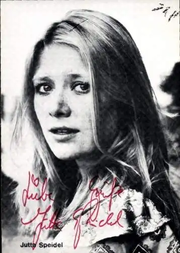 Ak Schauspielerin Jutta Speidel, Portrait, Autogramm