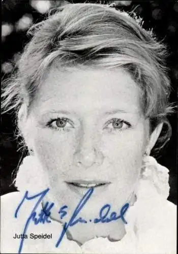 Ak Schauspielerin Jutta Speidel, Portrait, Autogramm