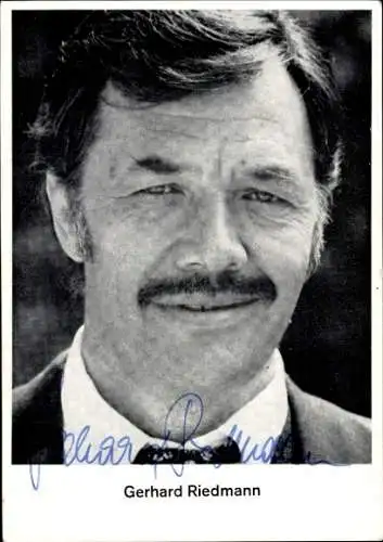 Ak Schauspieler Gerhard Riedmann, Portrait, Autogramm