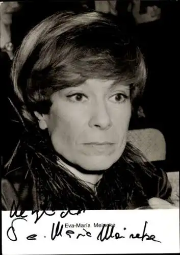 Ak Schauspielerin Eva-Maria Meineke, Portrait, Autogramm