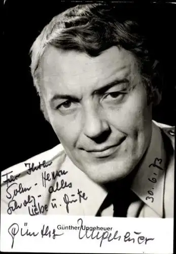 Ak Schauspieler Günther Ungeheuer, Portrait, Autogramm
