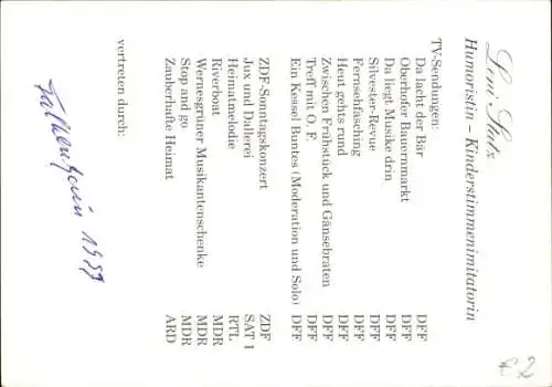 Ak Schauspielerin Leni Statz, Portrait, Autogramm, Da lacht der Bär