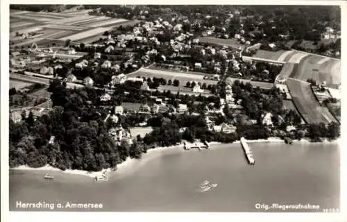 Ak Herrsching am Ammersee, Fliegeraufnahme