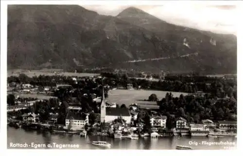 Ak Rottach Egern am Tegernsee Oberbayern, Fliegeraufnahme