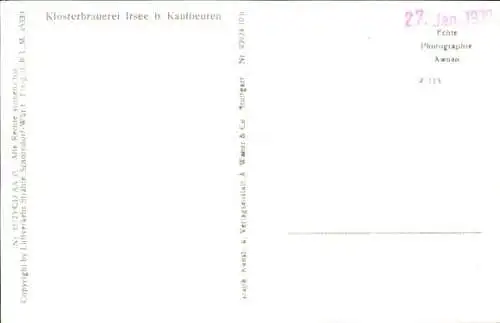 Ak Irsee im Ostallgäu, Luftbild