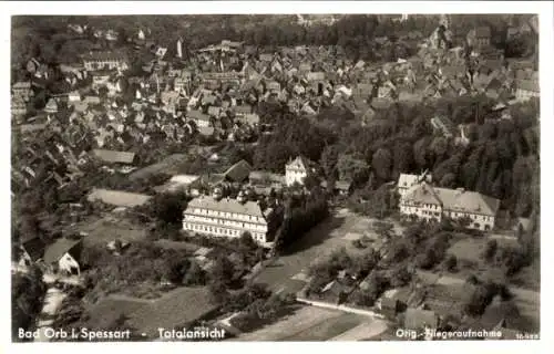 Ak Bad Orb im Spessart Hessen, Totalansicht, Fliegeraufnahme